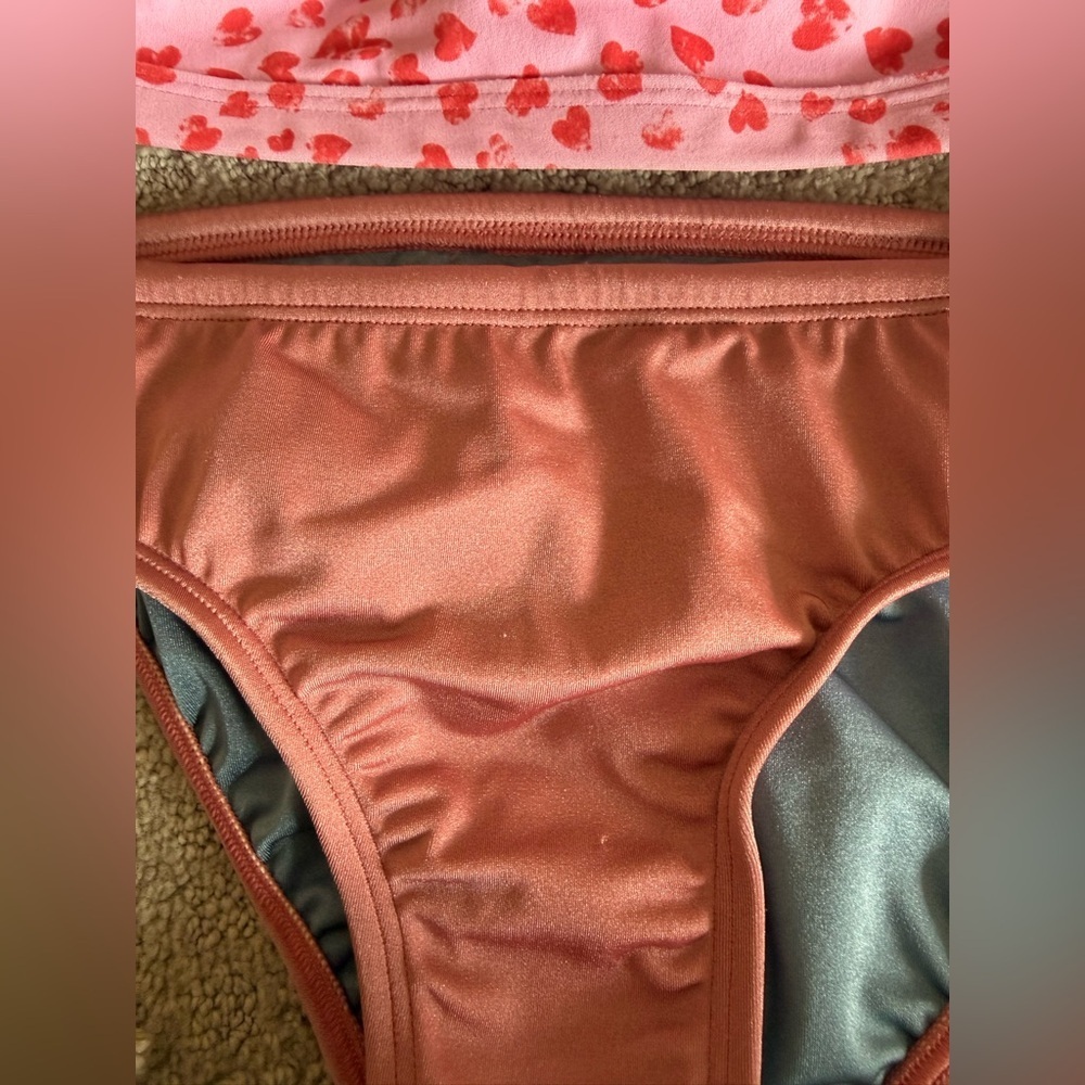 Jolyn Clothing Gray and Pink Bikini Andy bottoms Kaylee top. Medium. - Picture 2 of 8